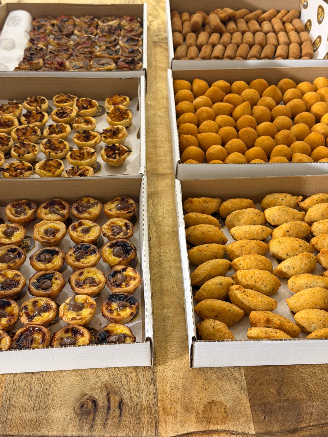 Boxed Portuguese catering selection for events